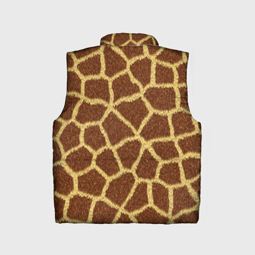 Детский жилет утепленный 3D Текстура жирафа, цвет черный - фото 2