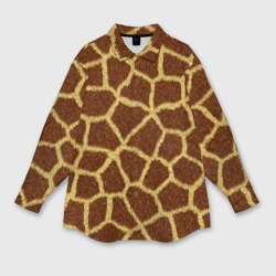 Мужская рубашка oversize 3D Текстура жирафа