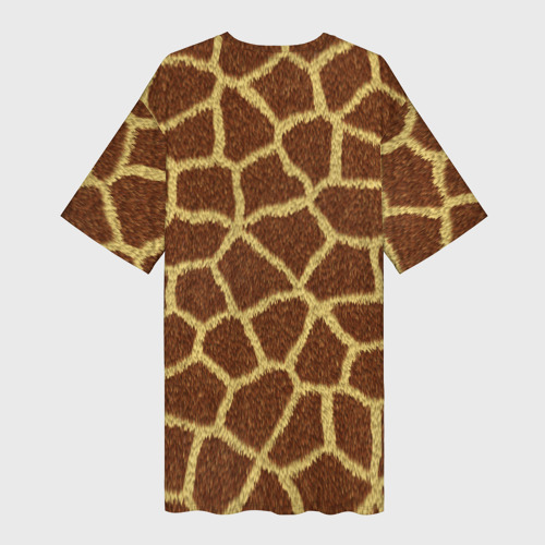Платье-футболка 3D Текстура жирафа, цвет 3D печать - фото 2