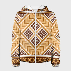 Женская куртка 3D Индейский пиксельный орнамент