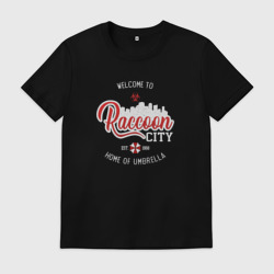 Мужская футболка хлопок Resident evil Raccoon city home of Umbrella