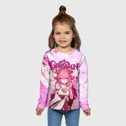 Детский лонгслив 3D Яэ Мико Геншин Импакт - фото 2