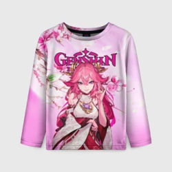 Детский лонгслив 3D Яэ Мико Геншин Импакт