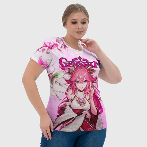 Женская футболка 3D Яэ Мико Геншин Импакт, цвет 3D печать - фото 6