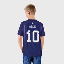 Детская футболка 3D Месси Аргентина ЧМ 2022 выездная - фото 2