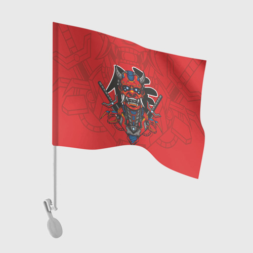 Флаг для автомобиля Самурай - демон