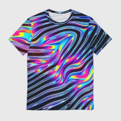 Мужская футболка 3D Голографические полосы