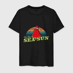 Sea-sun – Мужская футболка хлопок с принтом купить со скидкой в -20%