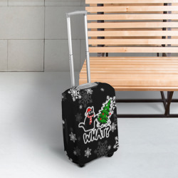 Чехол для чемодана 3D What котик роняет ёлку - фото 2