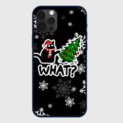 Чехол для iPhone 12 Pro What котик роняет ёлку