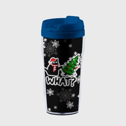 Термокружка-непроливайка What котик роняет ёлку