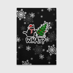 Обложка для автодокументов What котик роняет ёлку