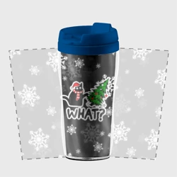 Термокружка-непроливайка What котик роняет ёлку - фото 2