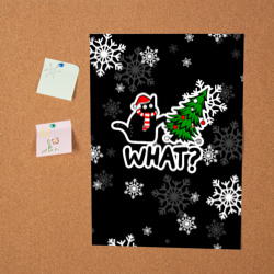 Постер What котик роняет ёлку - фото 2