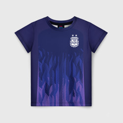 Детская футболка 3D Сборная Аргентины ЧМ 2022 выездная