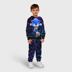 Детский костюм с толстовкой 3D Sonic неоновый мрамор - фото 2