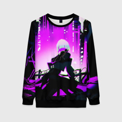 Женский свитшот 3D Люси нетраннер - фиолетовый