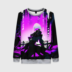 Женский свитшот 3D Люси нетраннер - фиолетовый