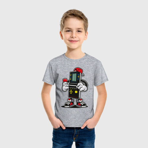 Детская футболка хлопок Game brick - tetris 90, цвет меланж - фото 3
