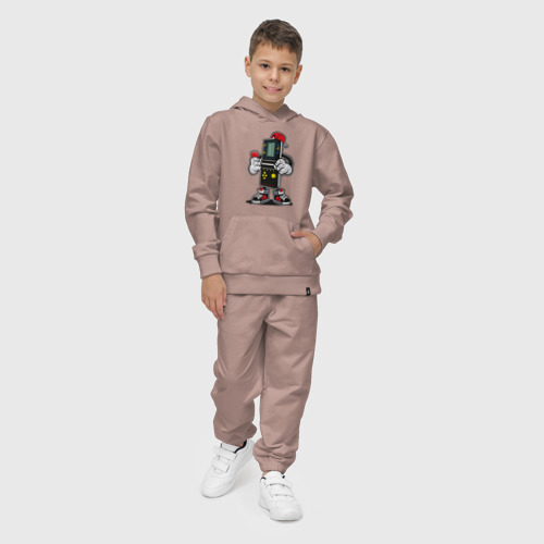 Детский костюм с толстовкой хлопок с принтом Game brick - tetris 90, фото на моделе #1