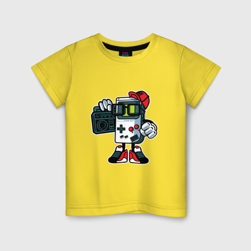 Детская футболка хлопок с принтом Nintendo - game boy, вид спереди #2