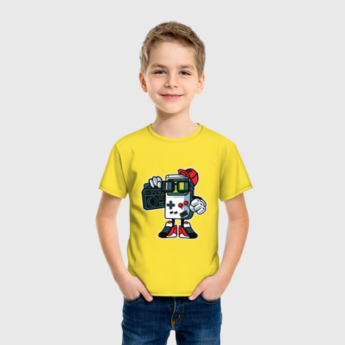 Детская футболка хлопок с принтом Nintendo - game boy, фото на моделе #1
