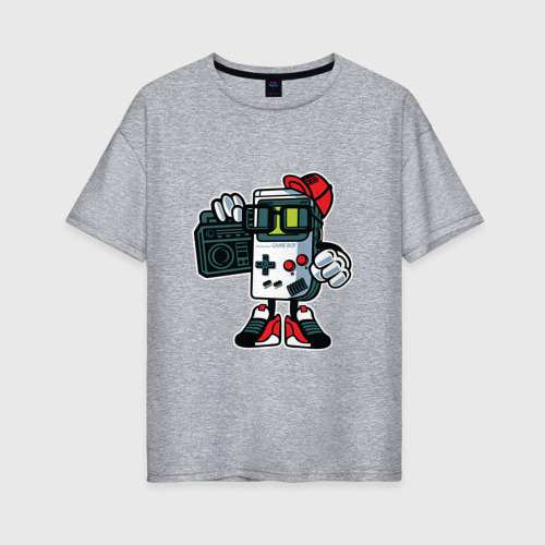 Женская футболка хлопок Oversize с принтом Nintendo - game boy, вид спереди #2