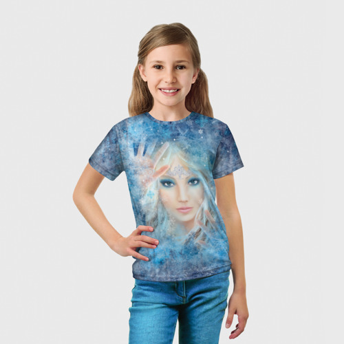 Детская футболка 3D Снежная королева, цвет 3D печать - фото 5
