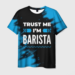 Мужская футболка 3D Trust me I'm barista dark