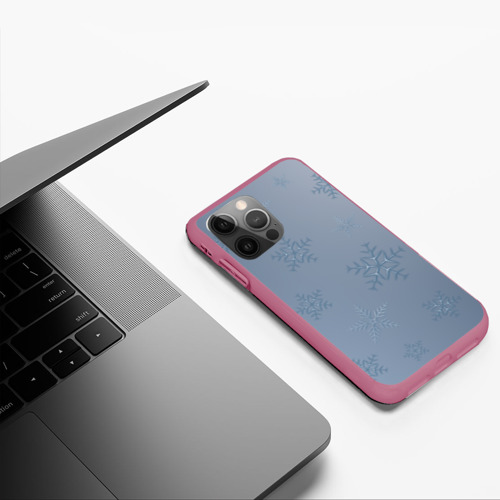 Чехол для iPhone 12 Pro с принтом Серый снег, фото #4