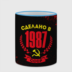 Кружка с полной запечаткой Сделано в 1987 году в СССР и желтый серп и молот - фото 2