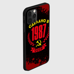 Чехол для iPhone 12 Pro Max Сделано в 1987 году в СССР и желтый серп и молот - фото 2