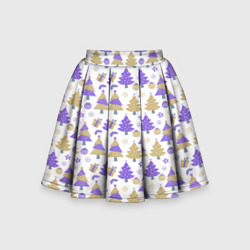 новогодние ёлки – Детская юбка-солнце 3D с принтом купить