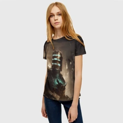 Женская футболка 3D Айзек Кларк Dead space remake - фото 2