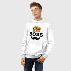 Детская толстовка хлопок Boss и корона с усами - фото 2