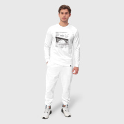 Мужской костюм хлопок Мост и математические формулы - фото 2