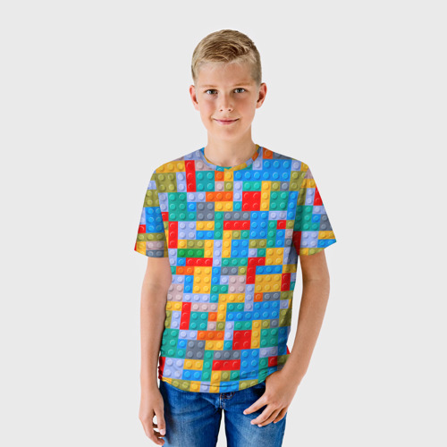 Детская футболка 3D Детский конструктор - текстура, цвет 3D печать - фото 3