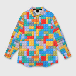 Женская рубашка oversize 3D Детский конструктор - текстура