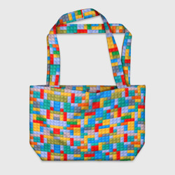 Пляжная сумка 3D Детский конструктор - текстура