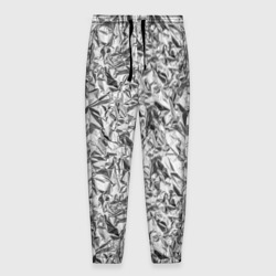 Мужские брюки 3D Текстура мятой алюминиевой фольги