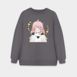 Женский свитшот oversize без начеса хлопок Бонд и Аня - Семья шпиона