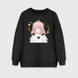 Женский свитшот oversize без начеса хлопок Бонд и Аня - Семья шпиона