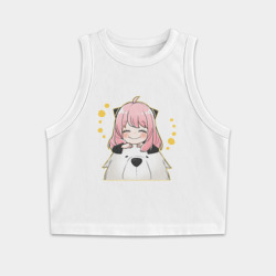 Женская укороченная майка-топ хлопок Бонд и Аня - Семья шпиона