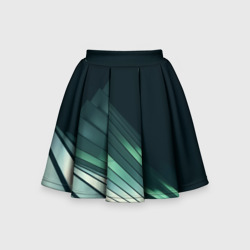 Геометрические сияющие металлические листы – Детская юбка-солнце 3D с принтом купить