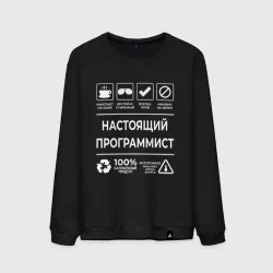 Мужской свитшот хлопок Настояший программист