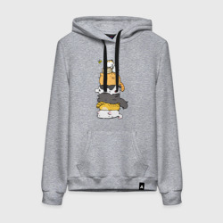 Женская толстовка хлопок Пирамидка из  милых аниме котиков