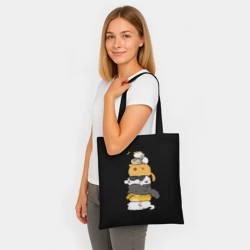 Шоппер BioNature Пирамидка из  милых аниме котиков - фото 2