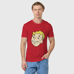 Мужская футболка хлопок Vault boy head - фото 2