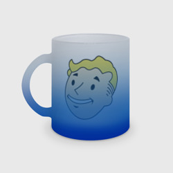 Кружка матовая стеклянная Vault boy head