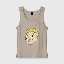 Женская майка хлопок Vault boy head